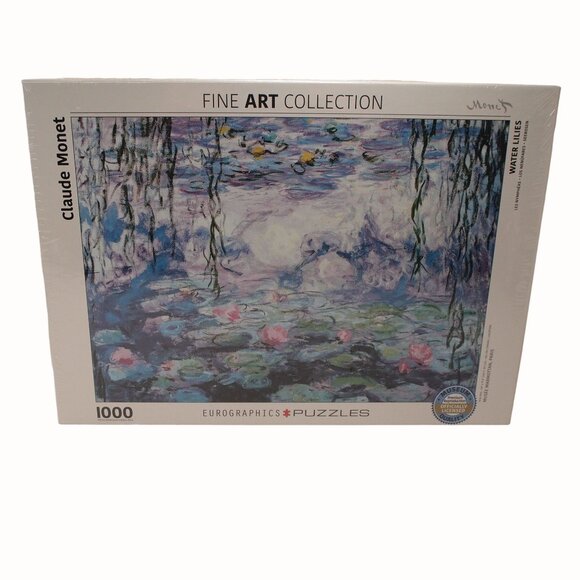 Eurographics Monet Water Lilies Jigsaw Puzzle 1000 Pc Fine Art Museum New Sealed - Picture 2 of 8